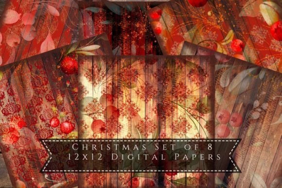 Christmas Backgrounds - Red Wood: Your Festive Design Foundation