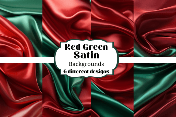 Elevate Your Holiday Projects with Red & Green Christmas Satin Backgrounds
