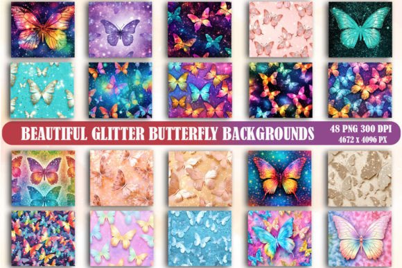Elevate Your Projects with Glitter Butterfly Backgrounds