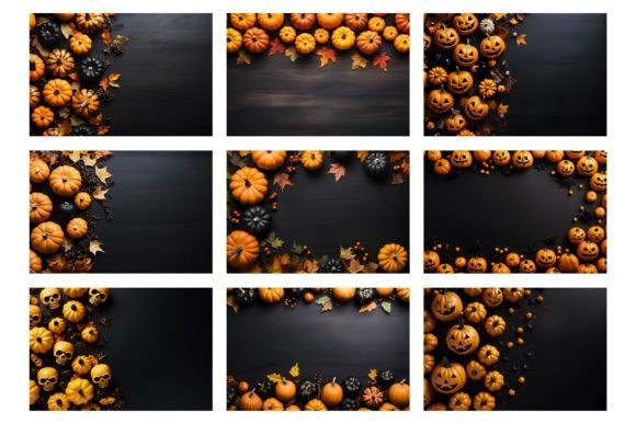 Elevate Your Visuals with 9 Halloween Flatlay Mockup Backgrounds
