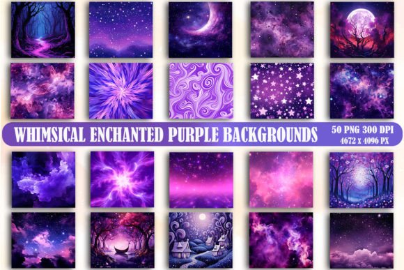 Enchant Your Designs with Whimsical Purple Backgrounds