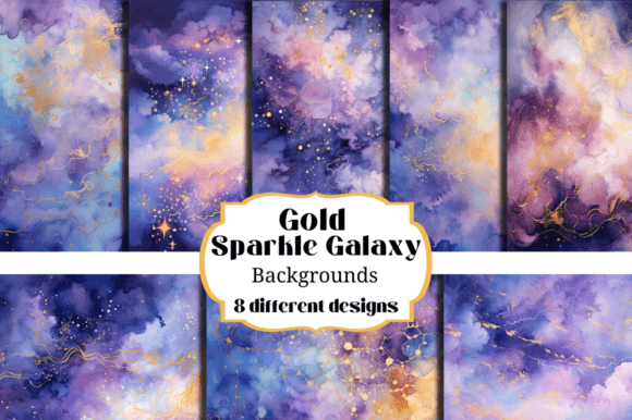 Gold Sparkle Clouds Galaxy Backgrounds: A Designer's Cosmic Toolkit