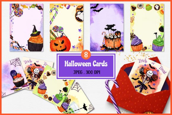 Halloween Cards and Backgrounds Set: Your Spooky Design Toolkit