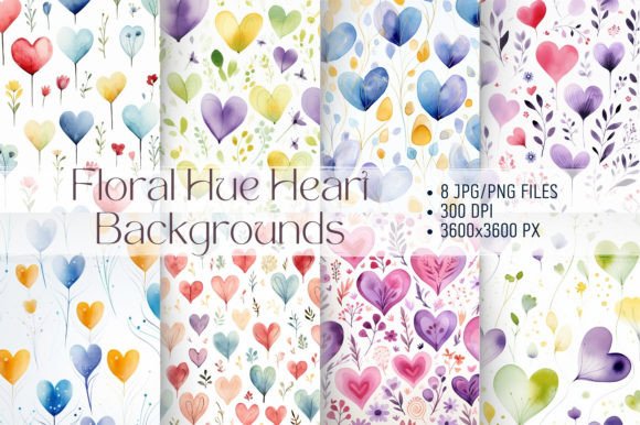 Infusing Emotion: Using Floral Hue Heart Backgrounds