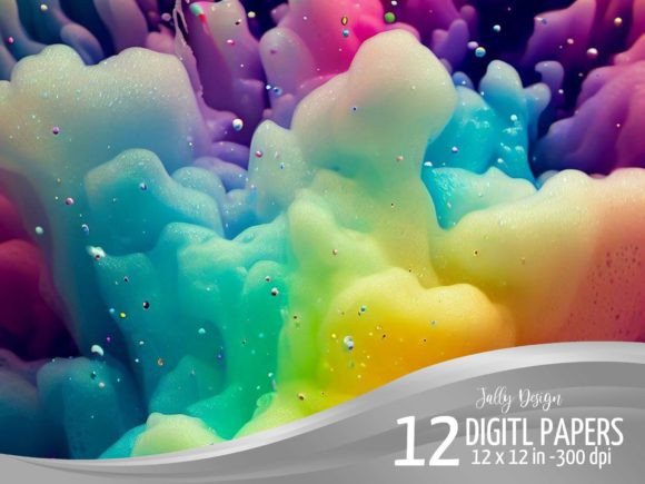 Rainbow Magic Foam Explosion Backgrounds: Creative Power