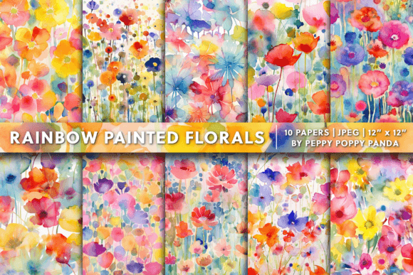 Rainbow Painted Florals: A Burst of Creative Energy