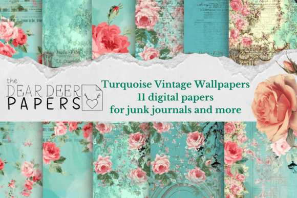 Rediscovering Timeless Elegance with Turquoise Vintage Wallpapers Backgrounds