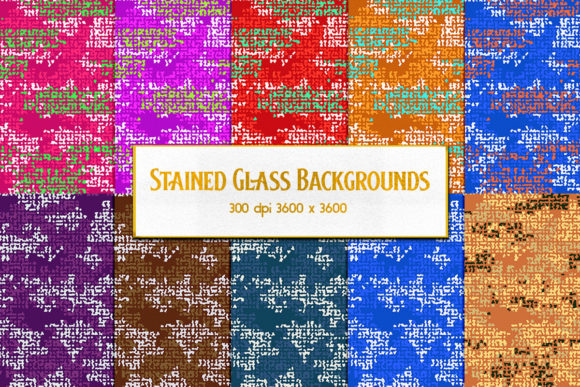 Rich, Vibrant Stained Glass Backgrounds for Designers