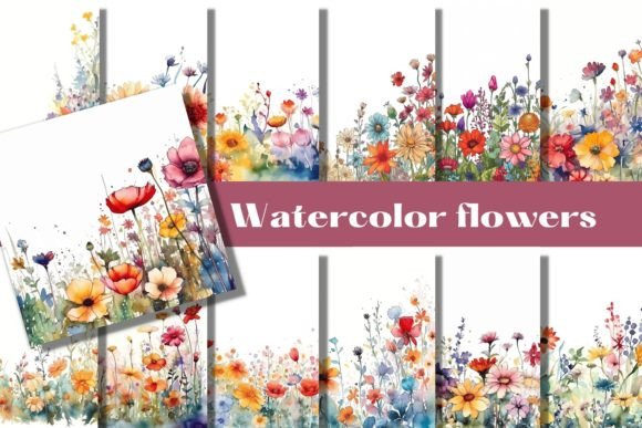 Stunning Watercolor Floral Border Backgrounds for Creatives