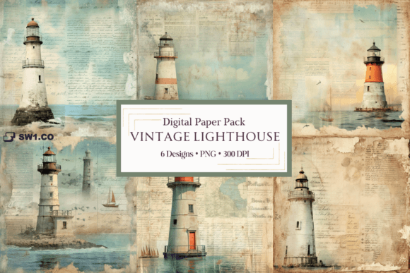 Timeless Coastal Charm: Using Vintage Lighthouse Backgrounds in Modern Design