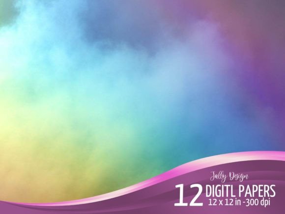 Transform Your Projects with Rainbow Fog Fantasy Backgrounds