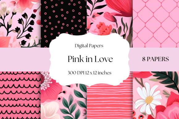 Valentine’s Pink in Love: Elegant Digital Backgrounds
