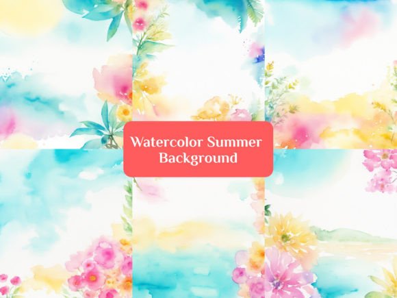 Vibrant Watercolor Summer Backgrounds for Your Projects