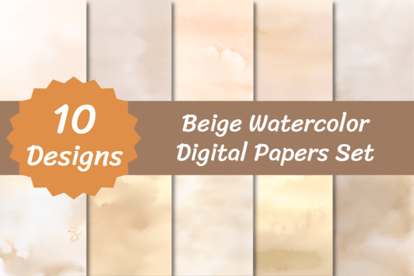 Warm Up Your Design Projects with Beige Watercolor Backgrounds