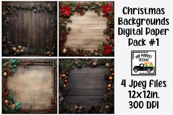 Wood Christmas Backgrounds Digital Paper: A Designer's Guide to Festive Texture